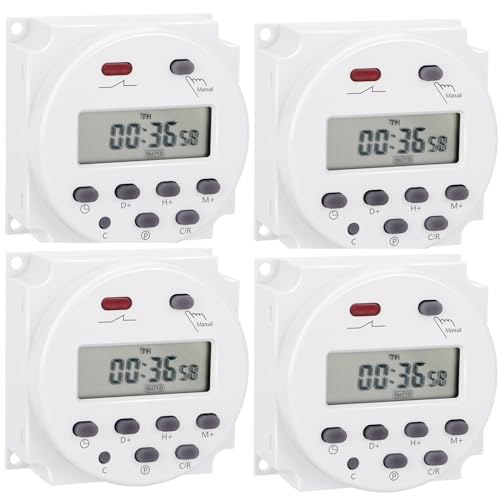 Minuteur 12V 16A grand écran LCD à 28 programmations journalières