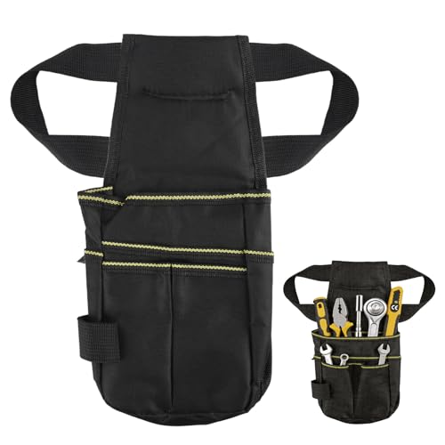 Bolso Herramientas Cintura Tejido Oxford – Bolso Cinturón Multifunción para Electricistas, Fontaneros y Climatizadores – Portátil para Reparaciones e Instalaciones