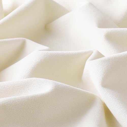 Image of Mixhug Decorative Throw Pillow Covers, Velvet Cushion Covers, Solid Throw Pillow Cases for Couch and Bed, Cream, 16 x 16 Inches, Set of 2