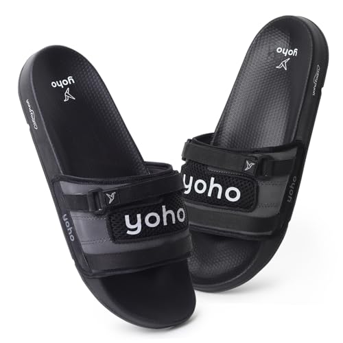 Image of YOHO Drystep Sliders for Men | Waterproof Monsoon Footwear & Rainy Sandals | Skin Friendly Adjustable Strap