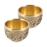 BESPORTBLE Juego de 2 Tazas de Té de Cobre Estilo Chino Dragón y Fénix, Ideales para Aniversarios y Buffets, Decoración Vintage Hogar