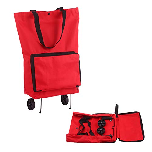 Galapar Carro De La Compra, Carrito Compra Plegable con Ruedas Bolsas de supermercado Plegables Reutilizables Bolsa de Viaje Plegable, Compacto, Ligero y Ergonómico de 3 L