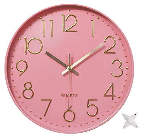 Reloj de pared analógico silencioso de 12 pulgadas miniatura 1
