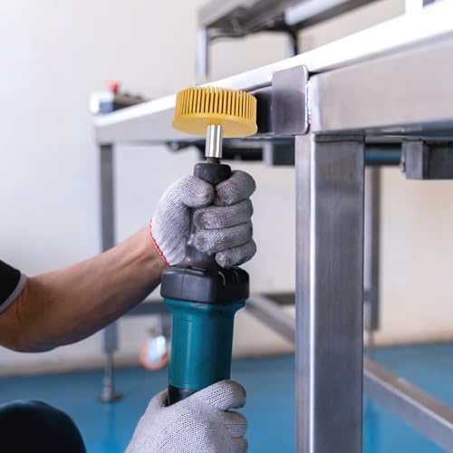 QUARKZMAN 2 Stück Borstenscheibe 3 50 Körnung Schleifbürste Entgratung Elektrische Scheibenbürste Mit Schnellwechsel Rollenverriegelung Schleifauflage Entfernungsscheibe Für Metall Grün