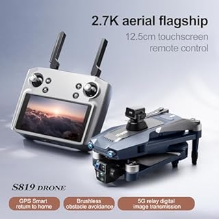 GPS Drone with One Key Airdrop (1 pound), 5G Technology, Brushless Motor, 360° Laser Obstacle Avoidance, 5 Inch Touch - Screen Display Remote Controller, 2.7K Real Pixels, 3 Axis Gimbal Camera, Auto Return (Go Home), One Key Follow (Follow me), Speed Adjustment, Optical Flow Positioning, One Key Takeoff/Landing, Waypoint and Orbit Flight, 50x Zoom, 1.86Mile Flight Range, 28 Minute Flight Time, LED Night Flight Lights