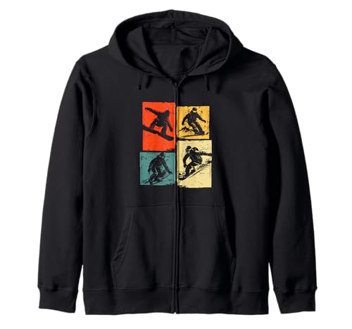 Gráficos de acrobacias de snowboard Sudadera con Capucha