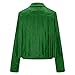 YMADREIG Womens Fringe Jacket Faux Suede Leather Jackets Tassel Motorcycle Cowgirl Outfits Fall Fashion Western Crop Jacket