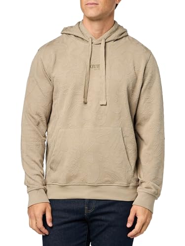 GUESS Men's Eco Jacquard Hoodie Sweatshirt
