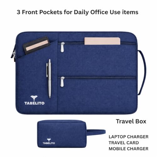 Image of Tabelito Hybrid 15.6 inch Laptop Bag Sleeve Cover with Box for 15.6 inch HP /Dell /Accer /Apple /Asus /Lenovo /Ultrabook /Razer Etc.-Blue 15.6 INCH