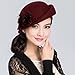 Elegant Wool Top Hats for Women Fashion Flower Fascinators Wedding Hat with Hairpin Ladies Vintage Floppy Wool Felt Fedoras