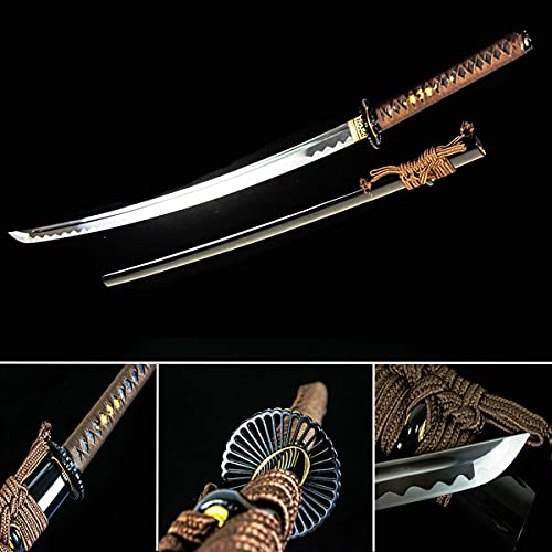 Shengsword Handmade Katana Sword Battle Ready Japanese Samurai Sword 9260 Spring Steel Full Tang Razor Sharp Blade