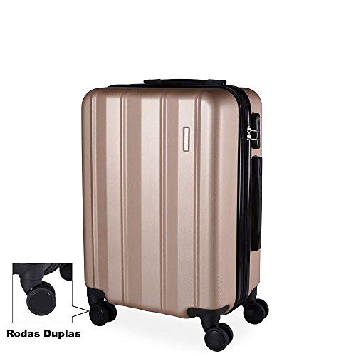 Mala De Viagem Media Abs Slim Portinari M Rodinhas Giro 360 Perola