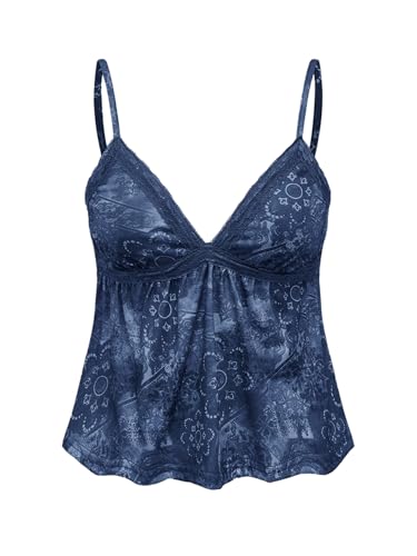 GORGLITTER Damen Y2k Camisole Spaghettiträger Tops Sommer Crop Top...