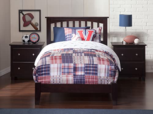 Atlantic Furniture Ar8721001 Mission Platform Bed With Open Foot Board, Twin, Espresso #TOP3