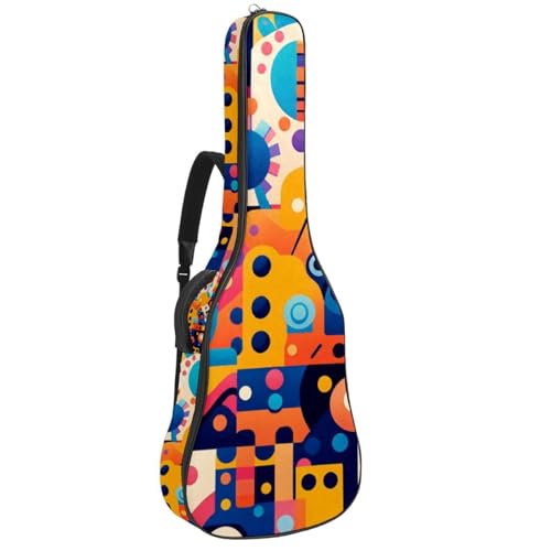 Étui guitare acoustique 101-104 cm imperméable à motif géométrique