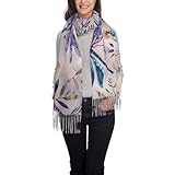 JHSLAJ Purple Dragonfly Winter Scarf – Oversized Soft Shawl Wrap for Women, Lightweight Cashmere-Feel Polyester Scarf for Cold Weather, Travel & Everyday Use