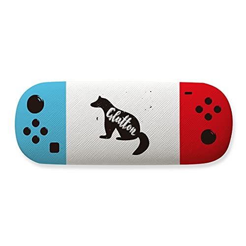 Glutton étui de rangement pour lunettes motif animal noir et blanc pour monture de vue