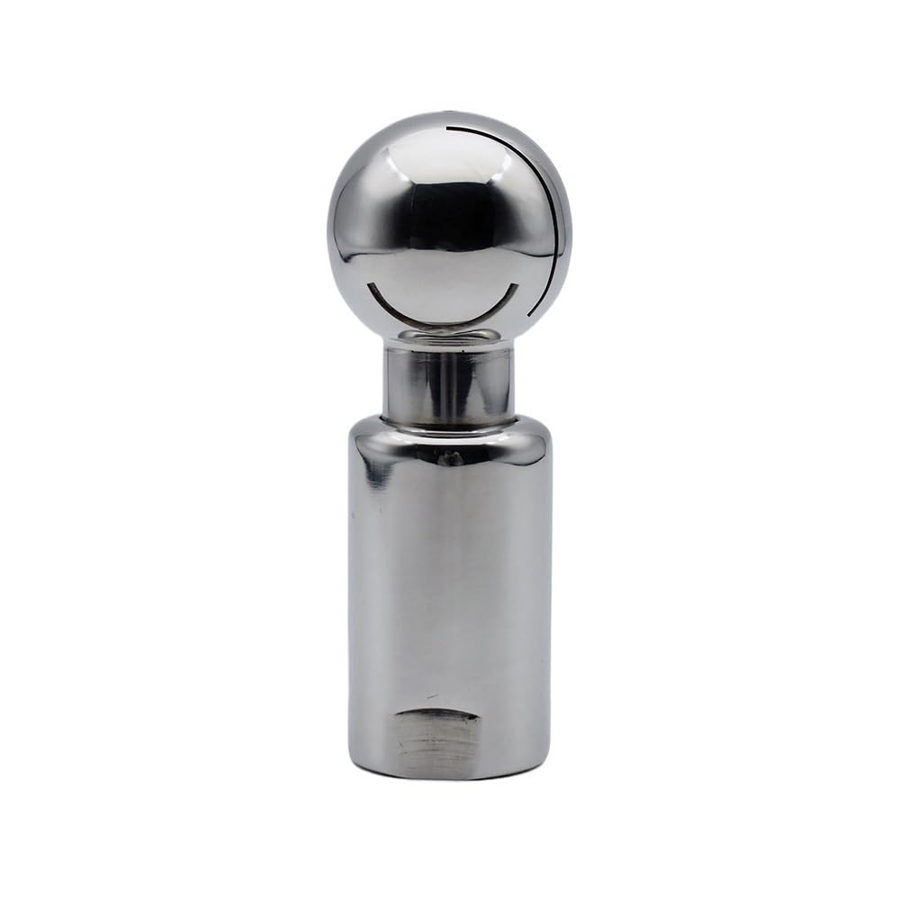 Stainless Rotary Cleaning BSP Internal Thread Rotary 360 Degree Coverage Wash Ball, SS304 Stainless Steel Tank Cleaning Head 1pc(1inch)