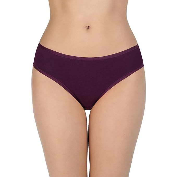 Image of LOURYN KOULYN Solid Low Rise Cotton Bikini Panty Pack(Pack of 3)