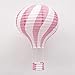 Produktbild LLine Heißluftballon chinesische Laterne Regenbogen Herz gestreift gedruckt Lampion Babyshower Geburtstag Hochzeitsfeier Dekorationen, Pink Lollipop, 12inch