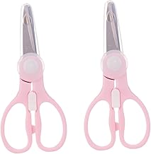 Toyvian 2 Peças Tesoura De Suplemento Alimentar Para Crianças Tesoura De Segurança Para Crianças De 2 A 4 Anos Ferramentas Para Crianças Ferramenta De Alimentação Tesoura Ferramenta De