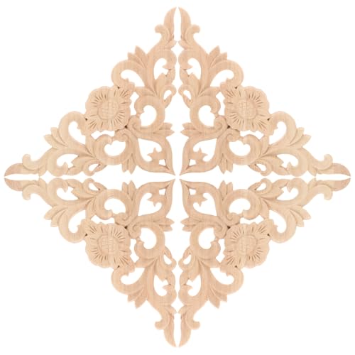 Appliques en bois massif sculpté embellissement meuble vintage et décoration baroque