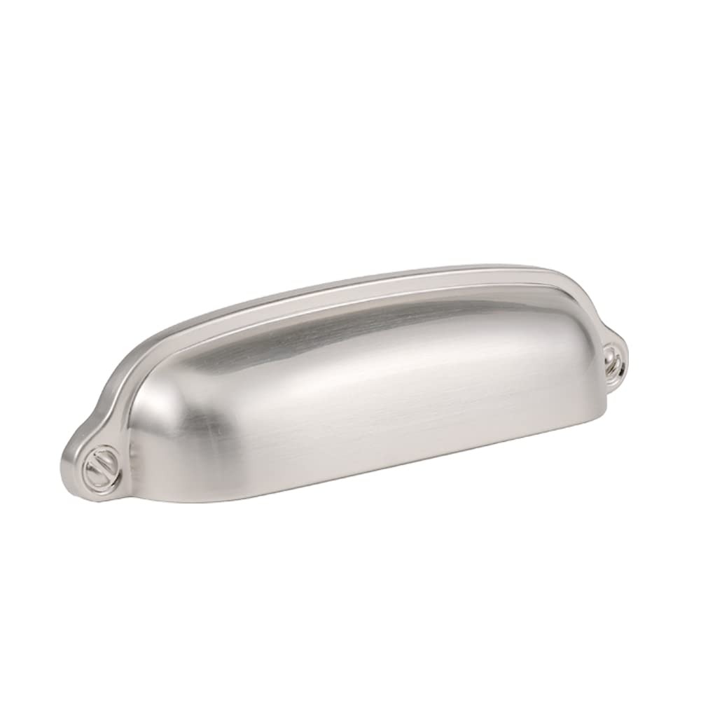 HARPOON 10 Pack Bin Cup Handle Pulls, 3.78 Inch Brushed Satin Nickel