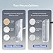 ELETIUO Clear Wall & Under Desk Laptop Mount Holder–Adhesive & Screw in,1.02