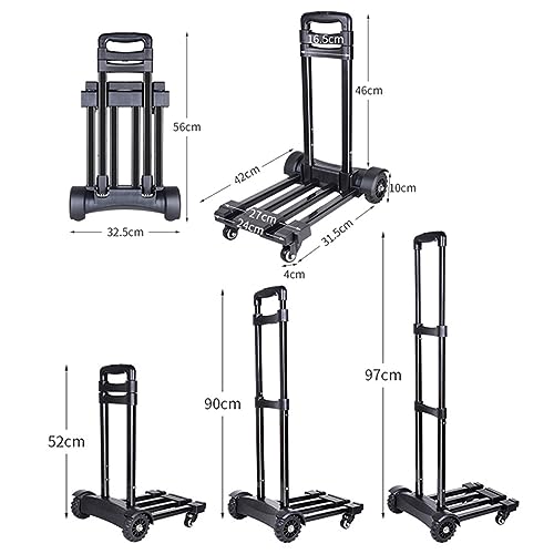 Carretilla plegable de mano 4 ruedas 150 lbs miniatura 3