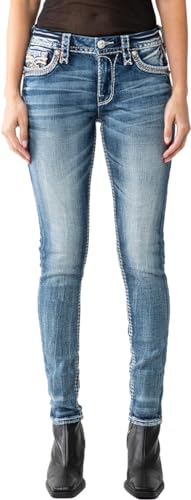 Rock Revival - Womens Colleen RP2615S207 Skinny Jeans, Color Denim, Size: 30