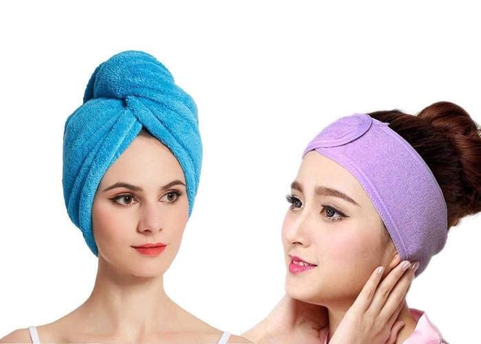 | Facial Headband & Head Wrap Combo | Face Cleaning | Makeup | Hair Wrap and Headband for Women and Girls Multicolor (Pack of 2)-image-23