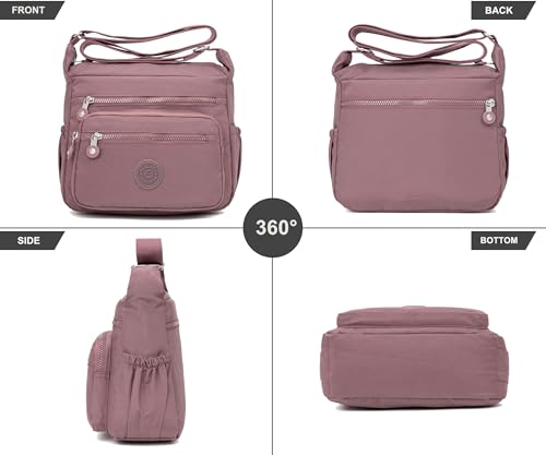 Image of Pealwel Women Shoulder Handbag Roomy Multiple Pockets Bag Ladies Crossbody Purse Tote Top Handle Satchel