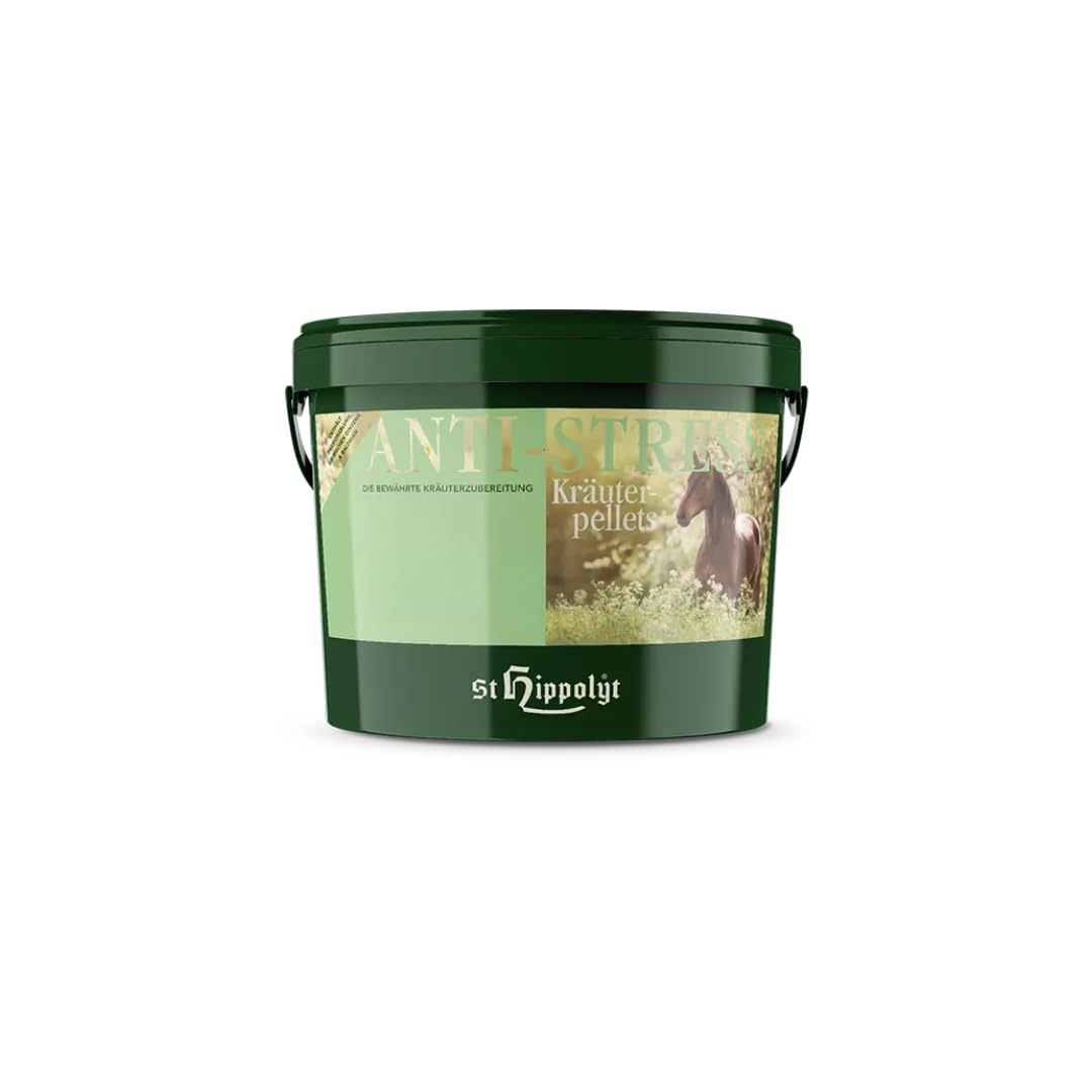 St. Hippolyt Pellet di erbe anti-stress | 3 kg | mangime complementare per cavalli | con valeriana