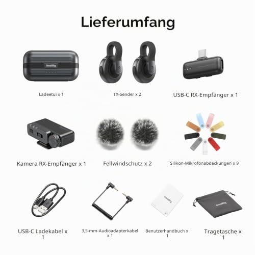 SMALLRIG S70 Funkmikrofon-Set mit Mikrofonabdeckungen – 6526 – Ansicht 9