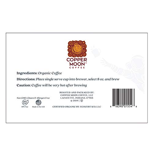 Copper Moon Coffee Single Serve Pods For Keurig 2.0 K-Cup Brewers, Donut Café Blend, Medium Roast Coffee Smooth And Light Bodied A Classic American Blend, 40 Count #TOP3