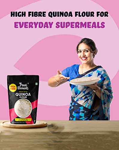 Image of True Elements Quinoa Flour 1kg - Quinoa Atta | Gluten Free | Rich in Dietary Fibre | Protein Rich - Soft Rotis | Improves Gut Health | Protein & Vitamins | No Preservatives