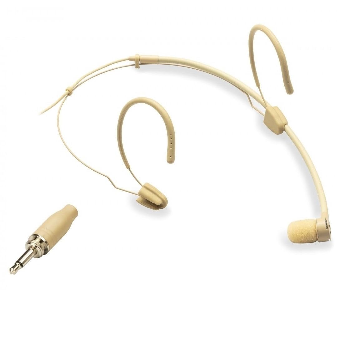 VISAGE-C01A BG BEIGE - microfono cardioide ad archetto dotato di connettore mini-jack 1.8" ts con avvitatura
