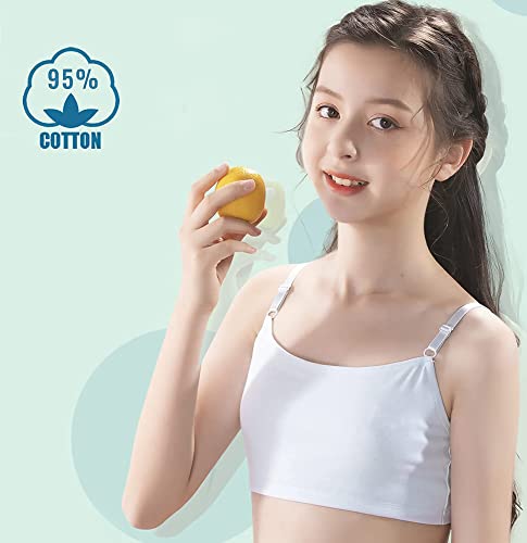 Girls Training Bra - 4 Packs Cami Training Bras For Girls With Adjustable Straps,Girls Sport Bras Fit For 8-10 Years #TOP4