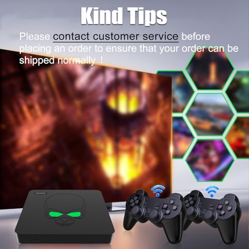 Retro Gaming Console 256G, 75 Emulators All in One Game Console, 45718 Plug and Play Video Games for TV, EmuELEC 4.6 Console, Android TV 9, S922X Chip, 4K Output, Dual WiFi, BT 4.1, 2 Wireless CTL