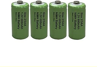 4 x Buyabattery 2/3AA 2/3-AA 2/3HR6 (Two Thirds AA) Rechargeable Solar Light Batteries 1.2V NiMH Length 30mm Diameter 14.5mm