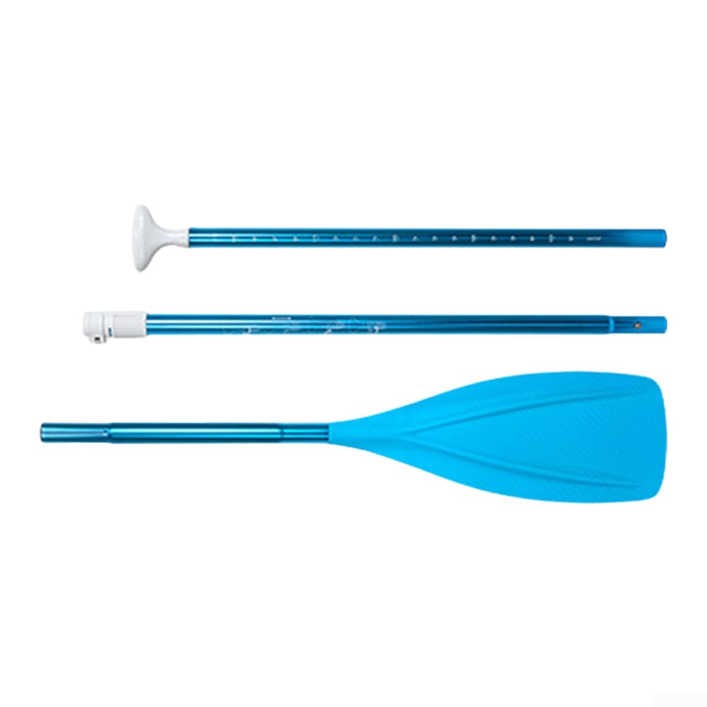 Pagaia a 3 sezioni per kayak in alluminio leggero a 3 sezioni | Lunghezza regolabile 160-210 cm, nylon, asta in alluminio, finitura blu, design a testa singola