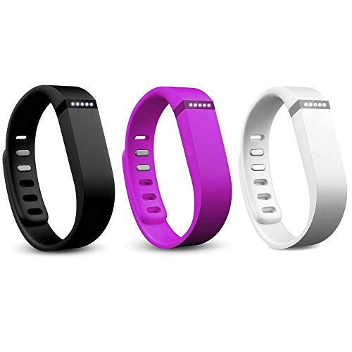 Dunfire Replacement Bands with Metal Clasps for Fitbit Flex - Large Size
