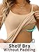 V FOR CITY Camisole for Women Built-in Shelf Bra Adjustable Spaghetti Strap Tank Summer Cotton Cami Shirts 3 Pack Black/Apricot/White L