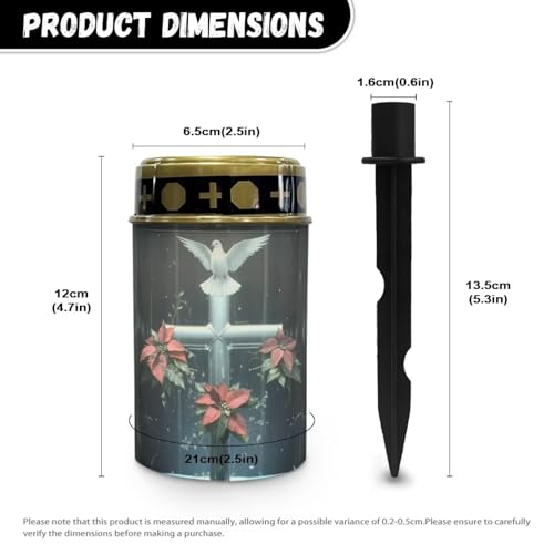 Image of Cross Dove Solar Cross for Cemetery Grave Outdoor Flameless Solar Powered Light for Prayer Waterproof Christmas Decor Cemetery Solar Lights for Grave Lamp