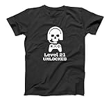  LEVEL 21 ENTRIEGELTES GAMER Headset- und CONTROLLER Schädel-T-Shirt SweatshirtHoodie Tank Top für Männer Frauen Kinder
