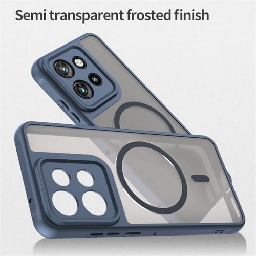 Image of Compatible with Motorola ThinkPhone 25 Case Cover,Compatible with MagSafe,Anti-Fall,Compatible with Motorola Edge 60 Neo XT2509-1 Cell Protective Phone Case Blue