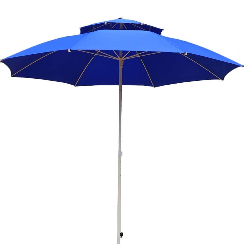 WDSOPK Garden Parasol Umbrella 2.2m with Crank Handle,Compact Sun Shade for Outdoor Patio Spaces,8 Ribs,Without Tilt