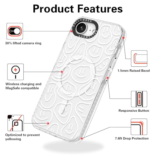 Cadeau idéal : coque iPhone 16e MagSafe motif visage tendance