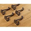 Midwest craft house 5 rustic coat hooks cast iron acorn 3 14 long hat wall school towel  urban country home decor