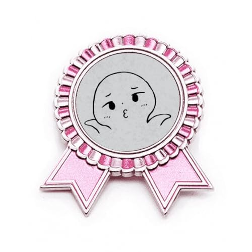 Badge broche rose Winner Award en métal taille M avec motif What Face